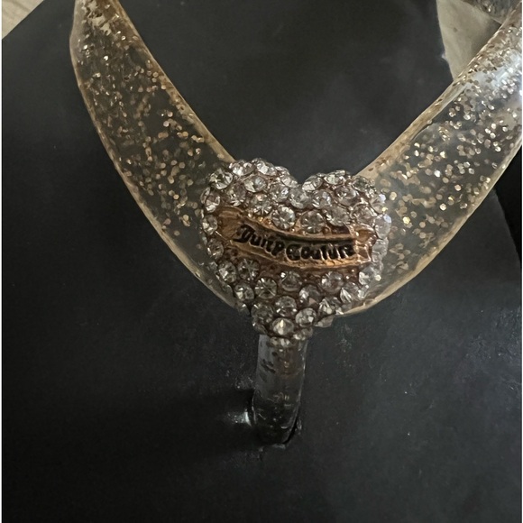 New Juicy Couture Flip Flops with Sparkly Heart Logo Size 7 - Picture 7 of 11